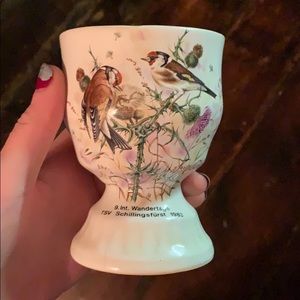 Classic cup vintage beautiful bird cup